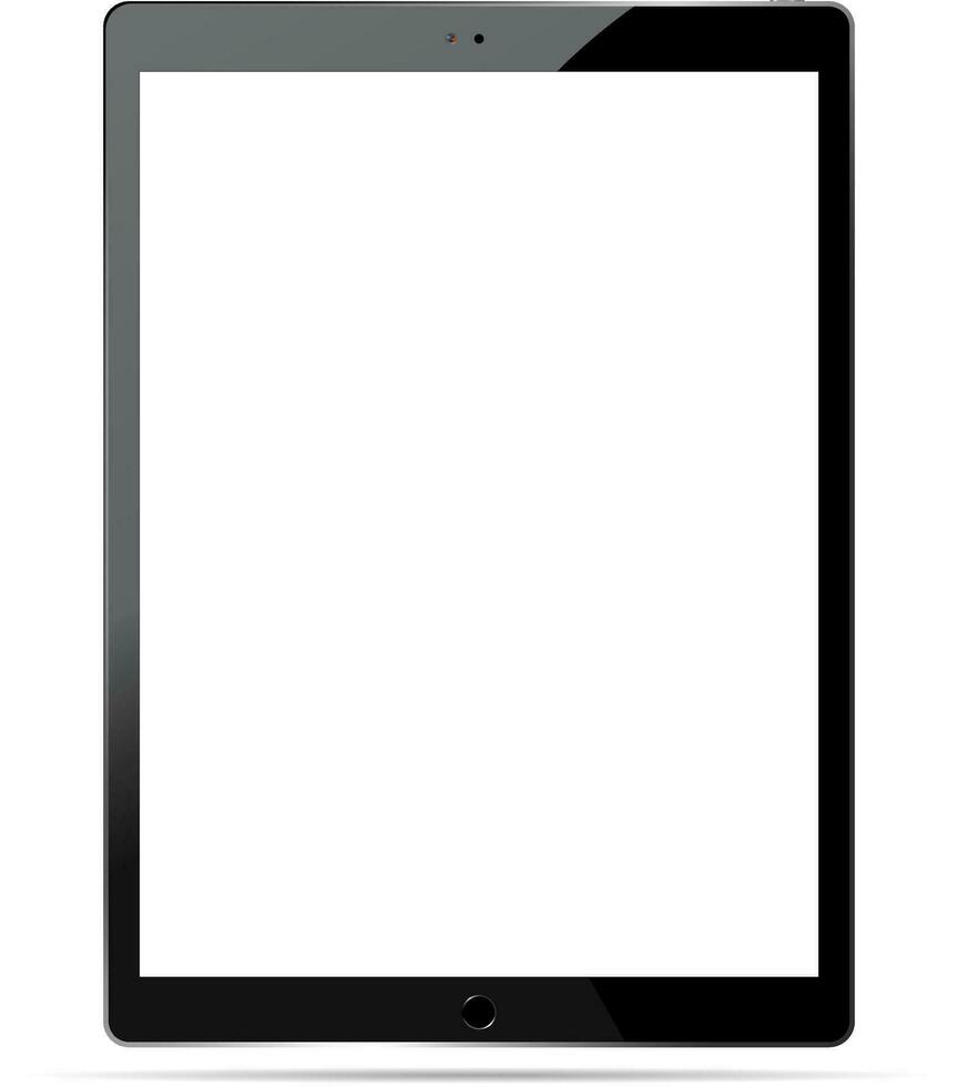 Tablette pc Attrappe, Lehrmodell, Simulation Satz. Handy, Mobiltelefon Gerät Vektor Illustration. Phablet isoliert auf Weiß Hintergrund.