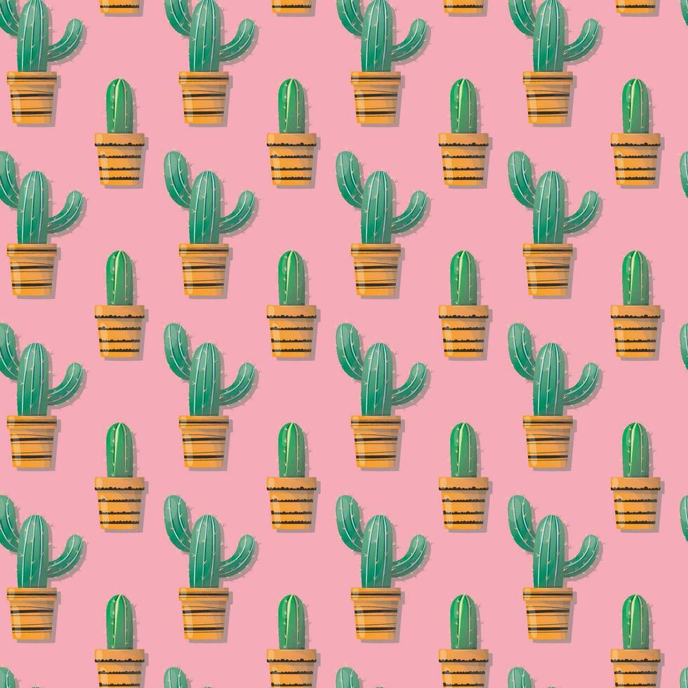 kaktus sömlösa mönster vektor