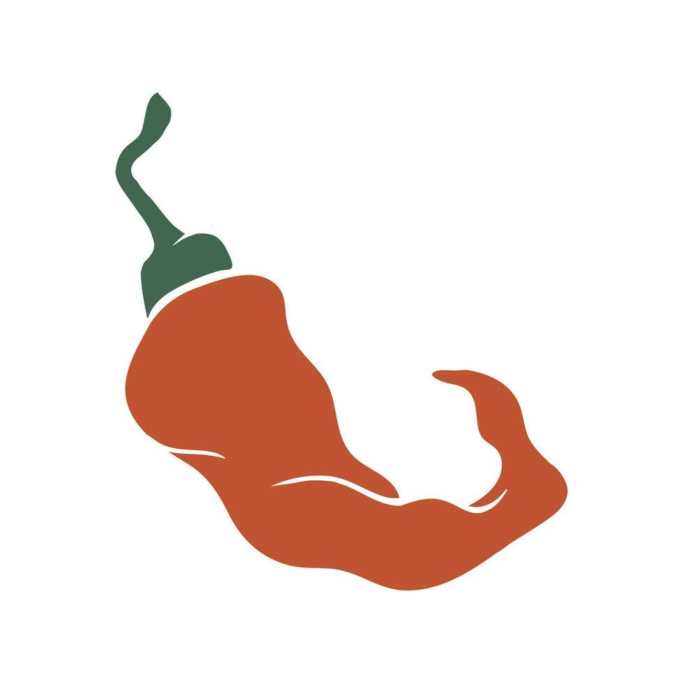 Chili Pfeffer pod Symbol. heiß Pfeffer farbig Silhouette. vektor