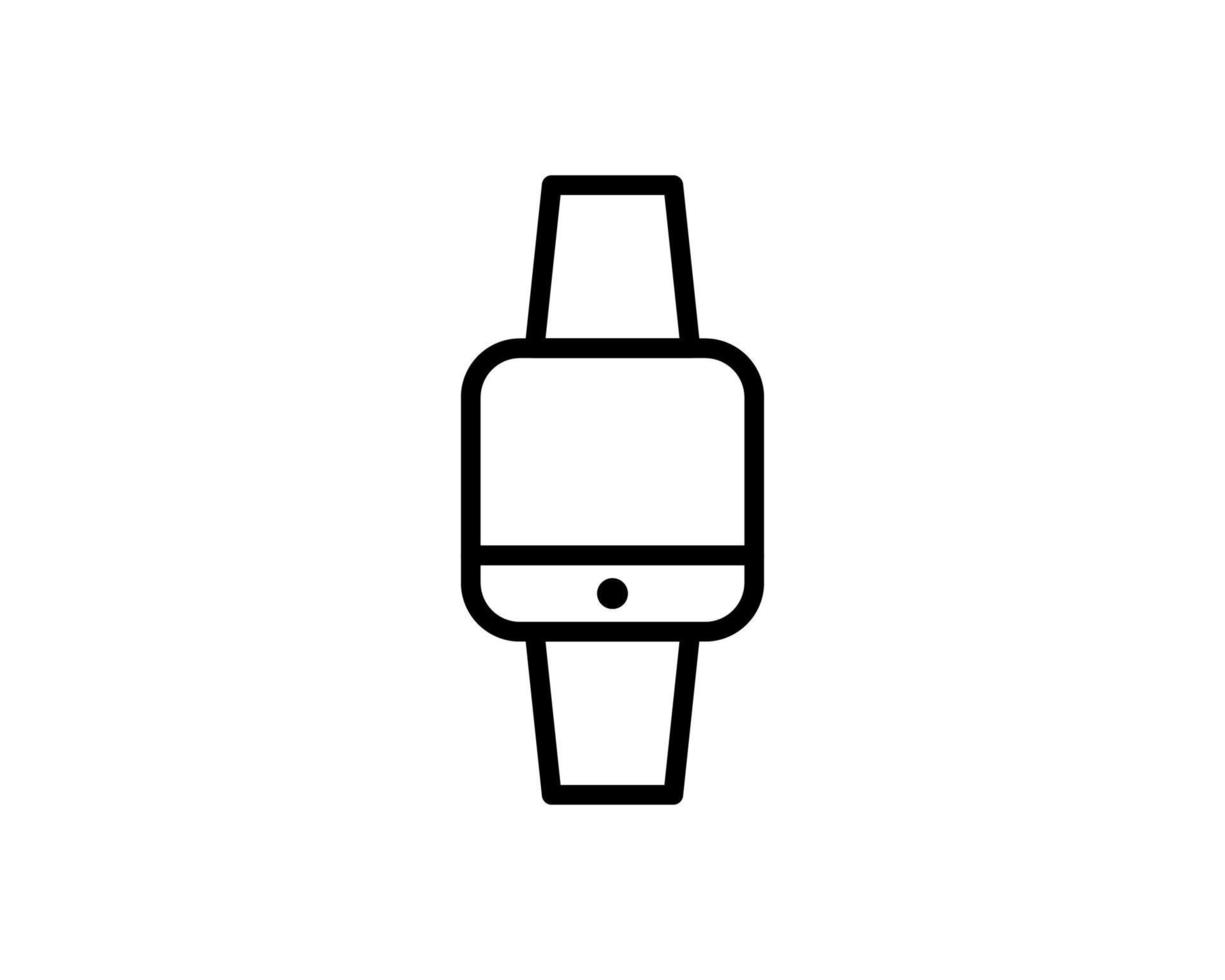 Smartwatch-Symbol auf weißem Hintergrund. Uhrsymbol modern, einfach, Vektor, Symbol für Website-Design, mobile App, ui. Vektor-Illustration vektor