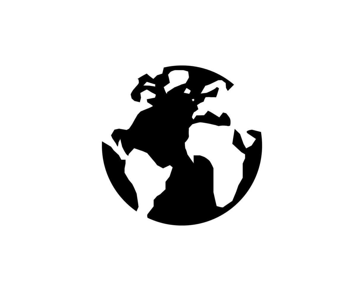 jorden ikon vektor. enkel platt symbol. perfekt svart piktogram illustration på vit bakgrund. vektor