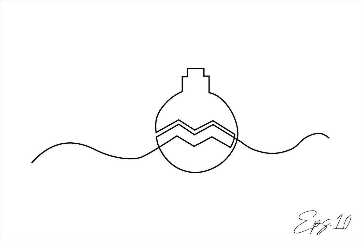 kontinuierlich Linie Vektor Illustration Design von Weihnachten Ball Dekoration