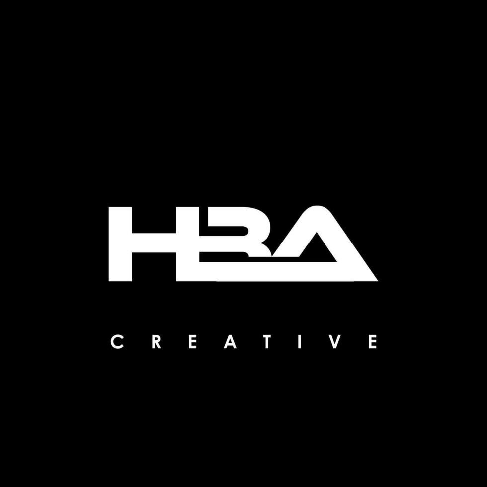 hba brev första logotyp design mall vektor illustration