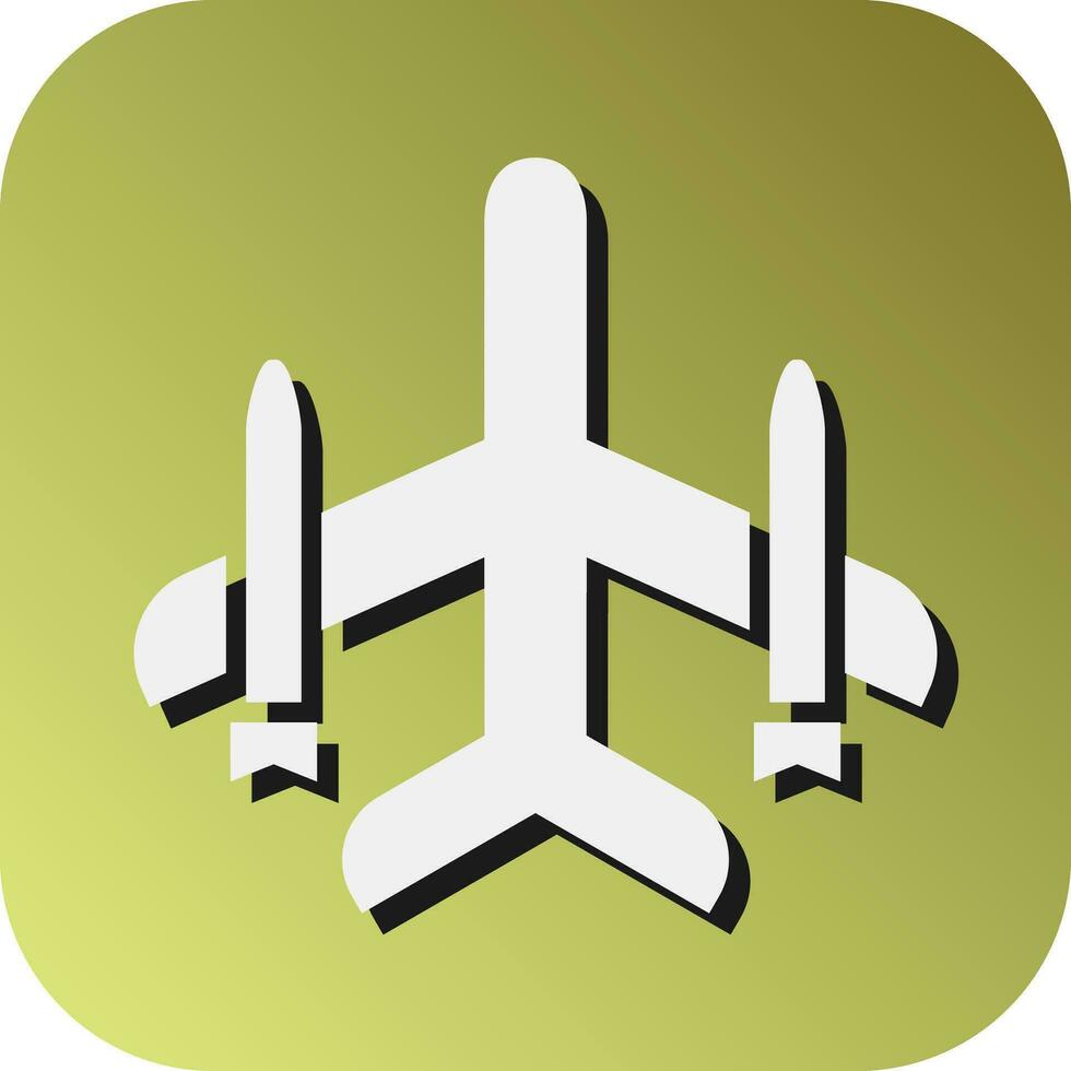 Jet Flugzeug Vektor Glyphe Gradient Hintergrund Symbol zum persönlich und kommerziell verwenden.