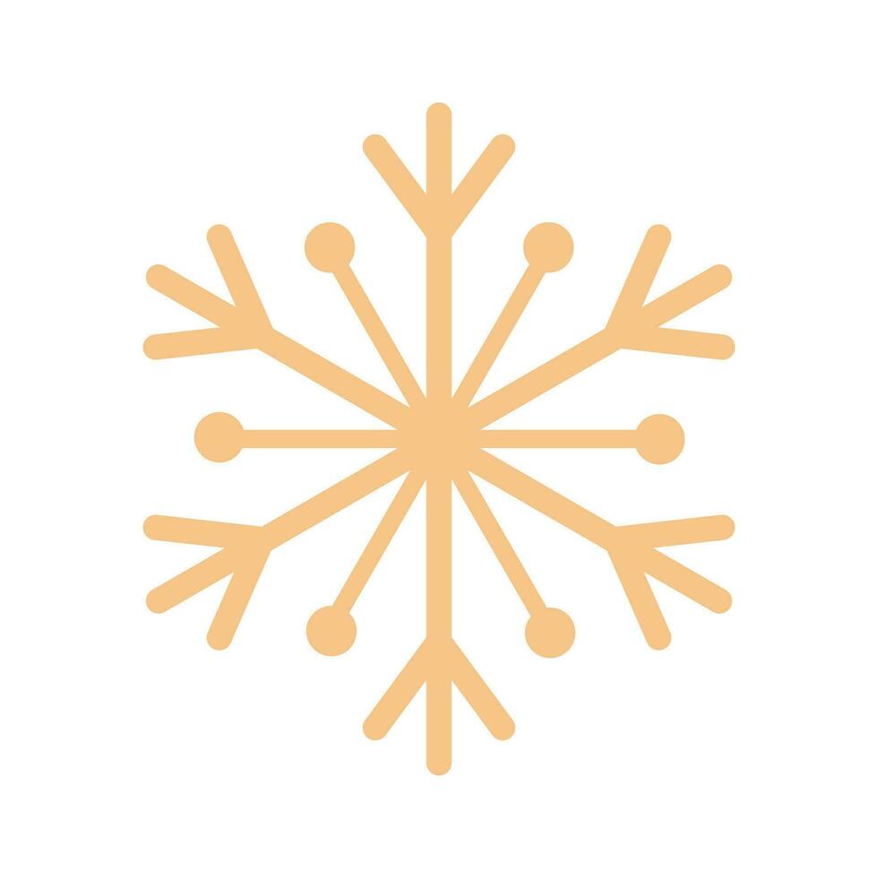 snöflinga vektor illustration. vinter- väder element isolerat på vit bakgrund. snö design för mönster, förpackning, dekor