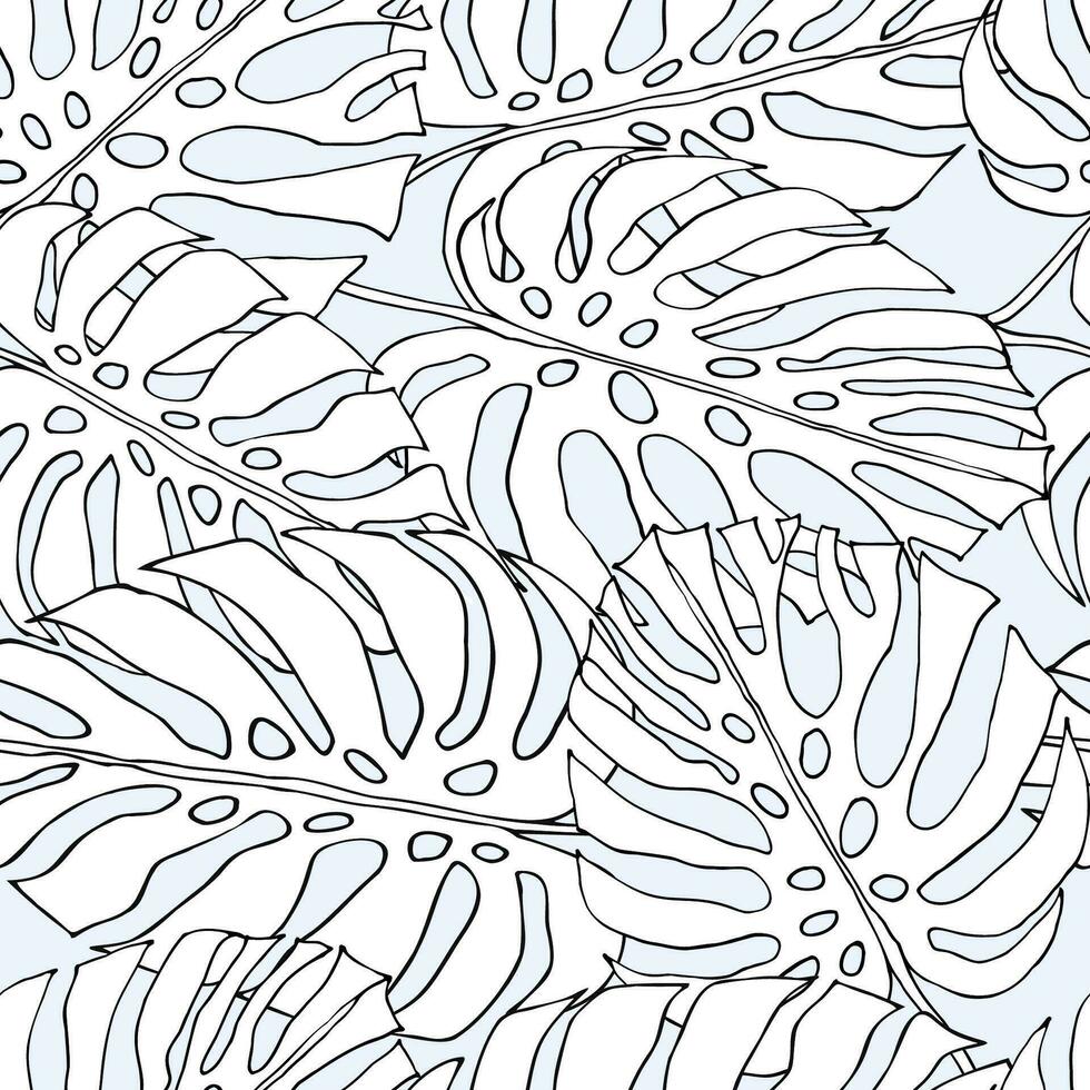 monstera djungel löv, blommig sömlös mönster för tyg textil- eller bakgrundsbilder. vektor tropisk djungel löv modern bakgrund