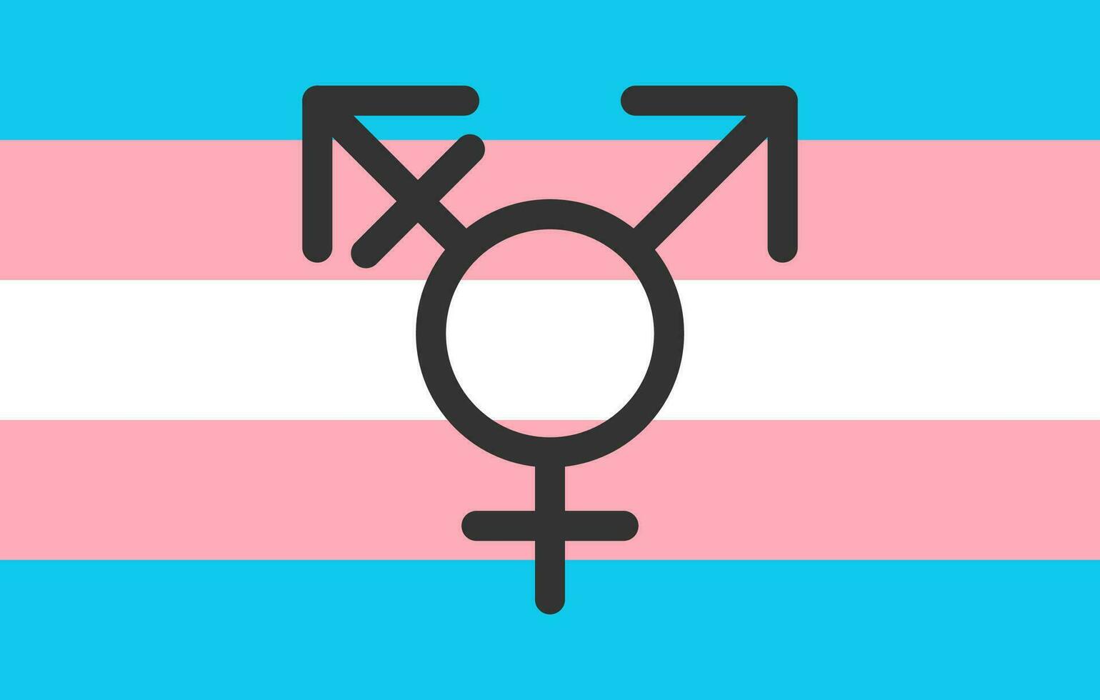 trans stolthet symbol och flagga. HBTQ gemenskap. mot diskriminering. vektor illustration.