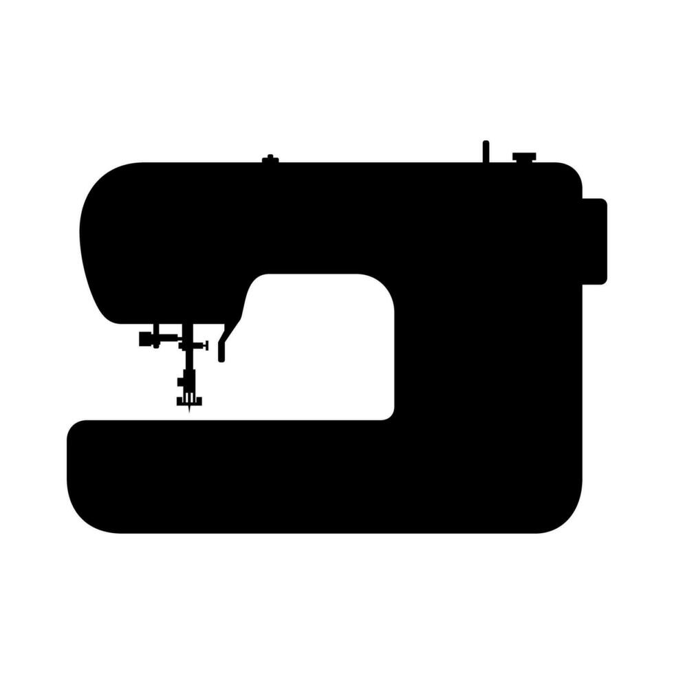 Nähen Maschine Symbol isoliert auf Weiß Hintergrund. modern Maschine zum Nähen Symbol. mechanisch Gerät zum Nähen Stoff und Erstellen Kleider. Ausrüstung von ein Schneider. Vektor Illustration.