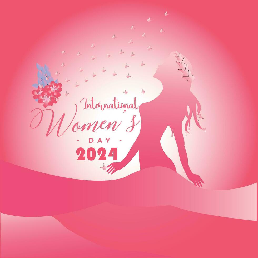 International Frauen Tag Illustration Banner vektor