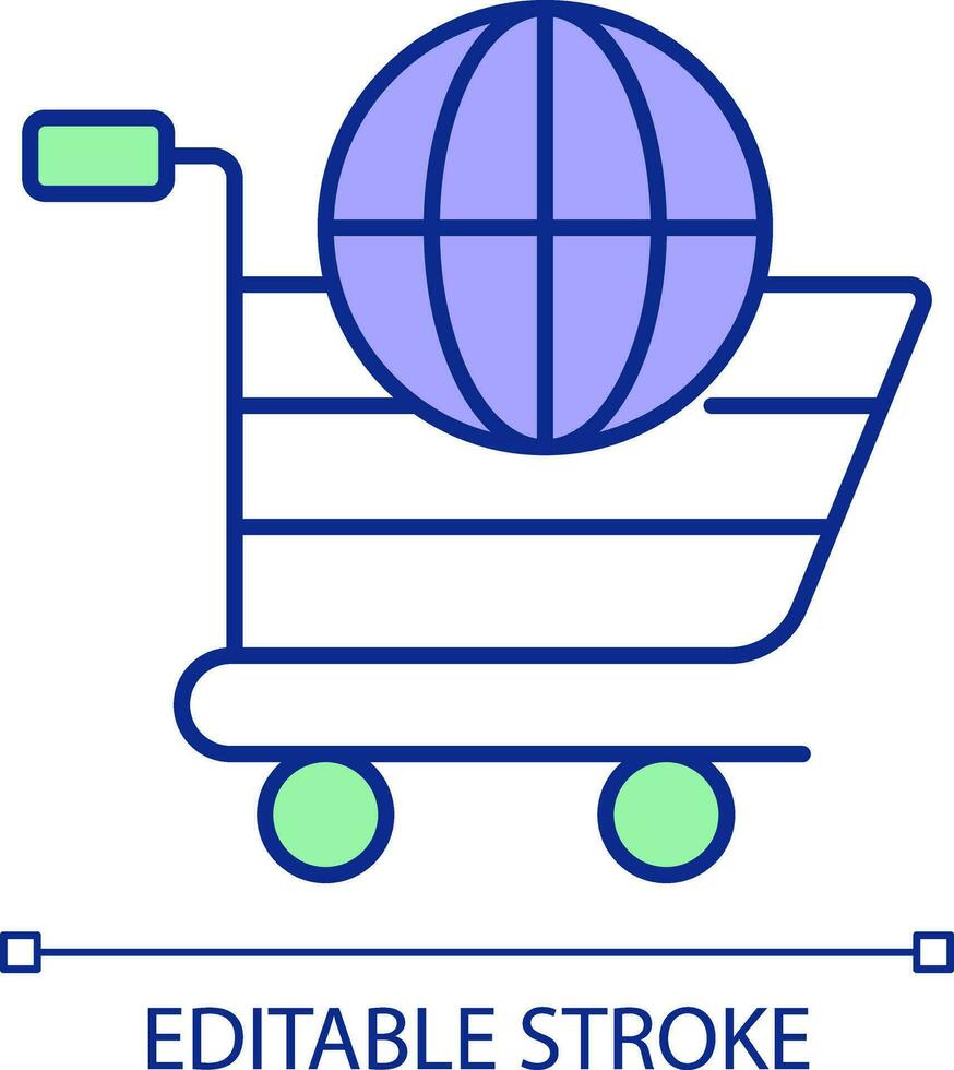 2d einfach editierbar E-Commerce Gesetze Symbol Darstellen Cyber Gesetz, isoliert Vektor, dünn Linie Illustration. vektor