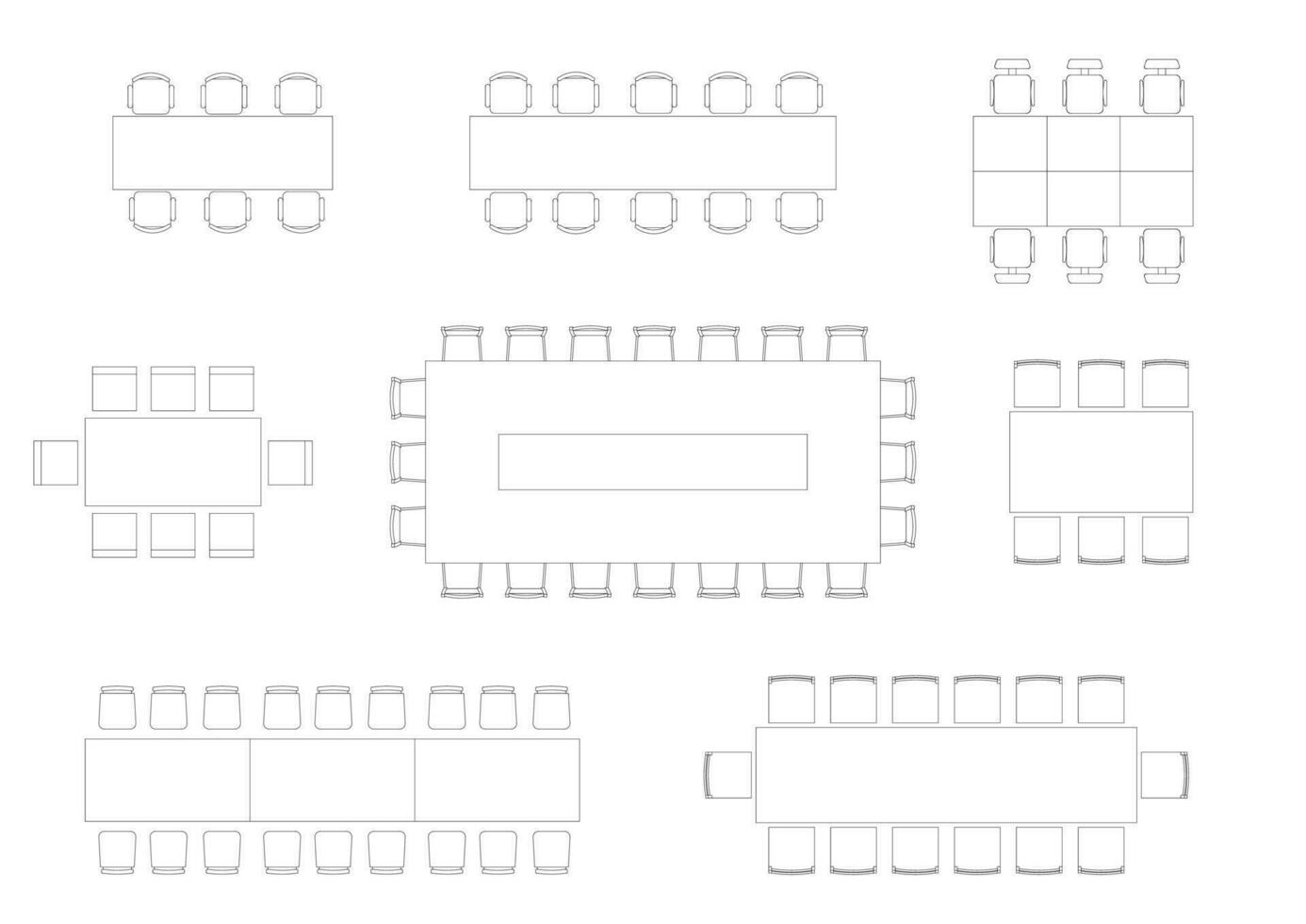 möbel ikon interiör planen se, topp uppsättning vektor. arkitektur hus tabell linje, Hem, översikt, lägenhet, samling, isolerat, layout, design, projekt, plan. vektor