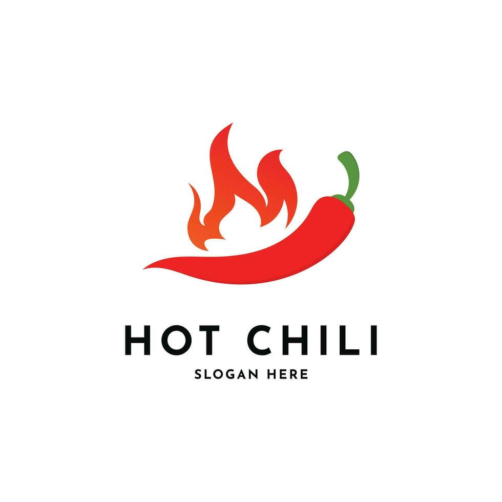heiß Chili Logo Design Konzept Idee vektor