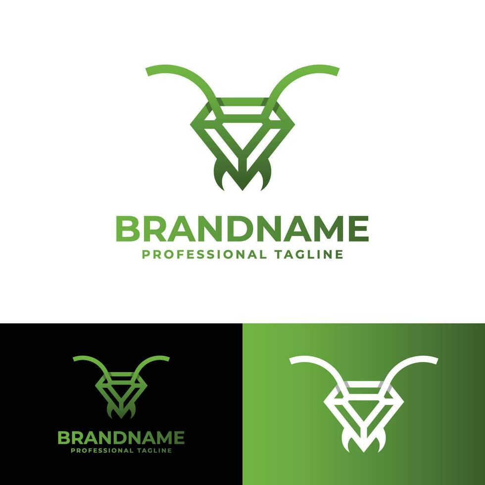 diamant insekt logotyp, lämplig för företag relaterad till diamant och insekt vektor