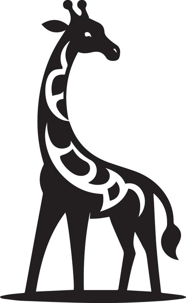 Giraffe Logo Vektor Silhouette Illustration 2