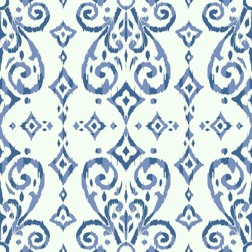 Blumen- Jahrgang nahtlos Muster zum retro Tapeten. verzaubert Jahrgang Blumen. gefroren elsa Winter inspiriert. Design zum Verpackung Papier, Hintergrund, Stoffe und Mode Kleidung. Ikat Muster. vektor