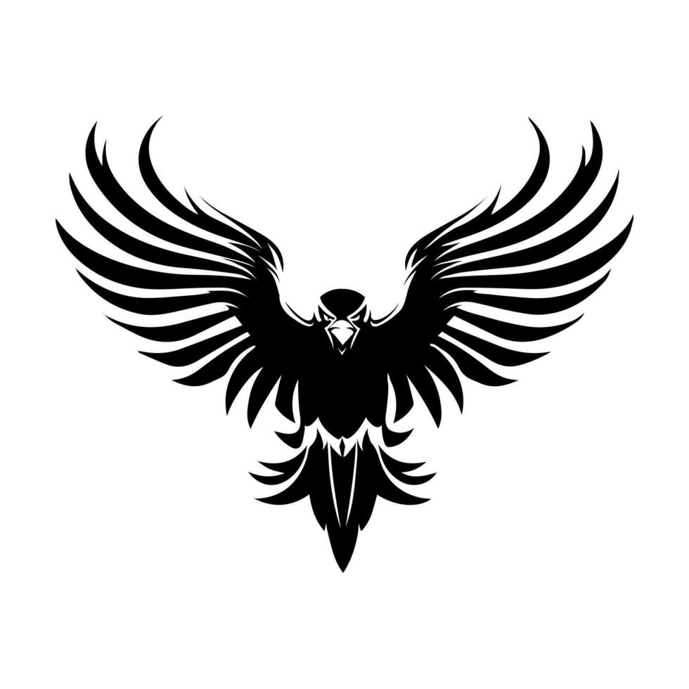 svart Örn ikon vektor illustration