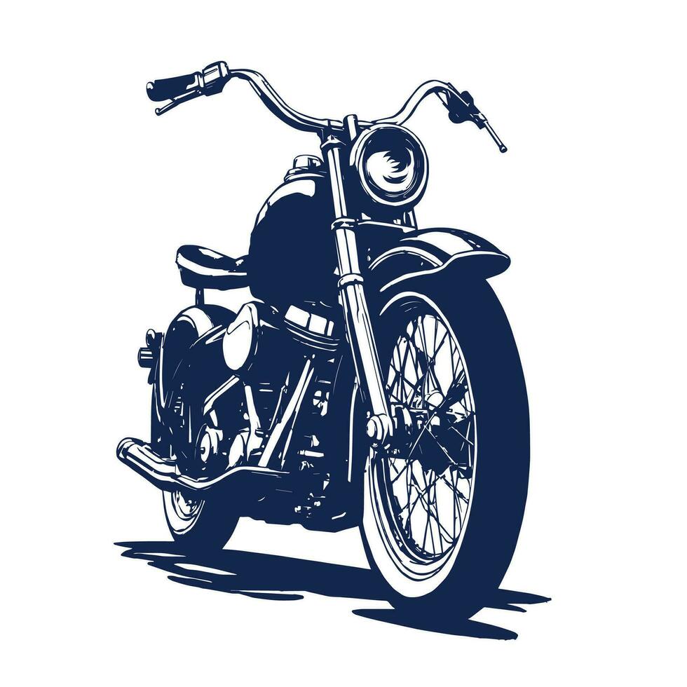 motorcykel silhuett konstverk vektor illustration