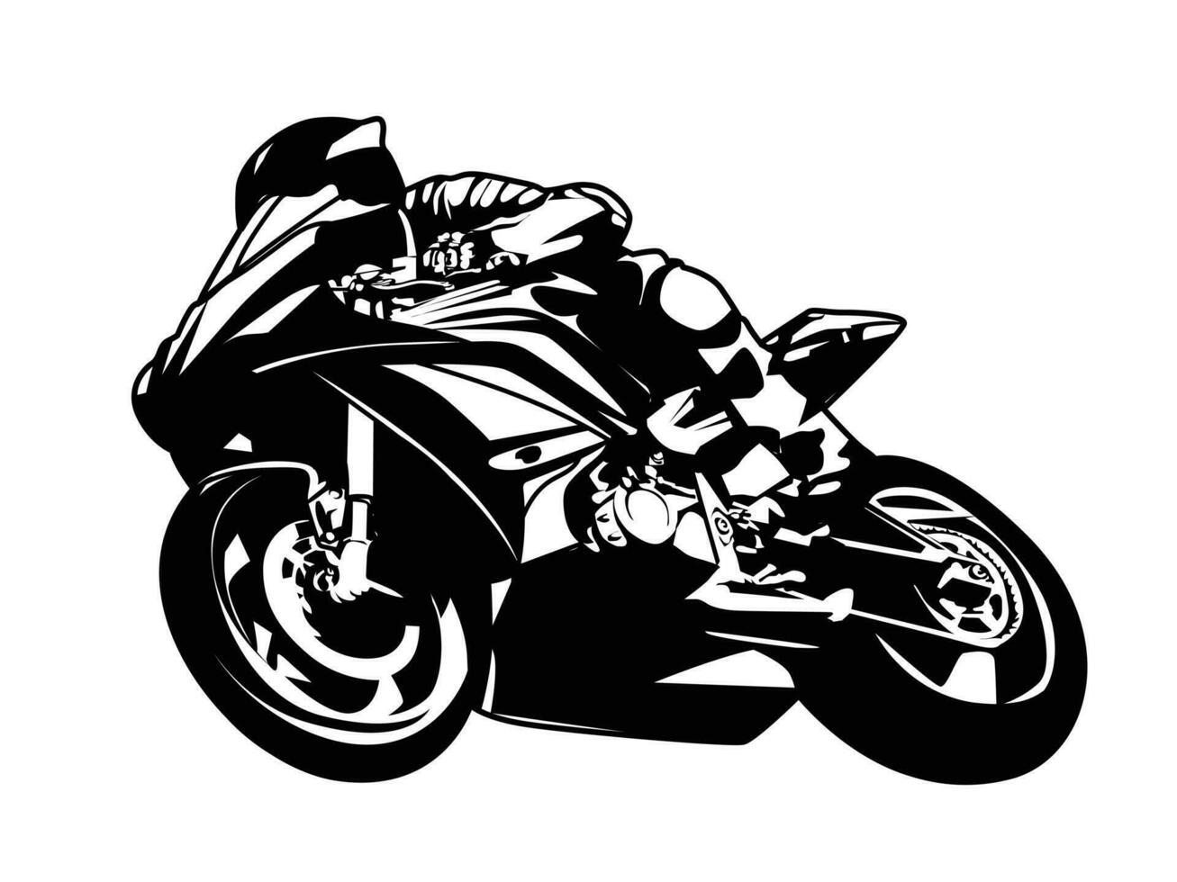 Motorrad Silhouette Kunstwerk Vektor Illustration