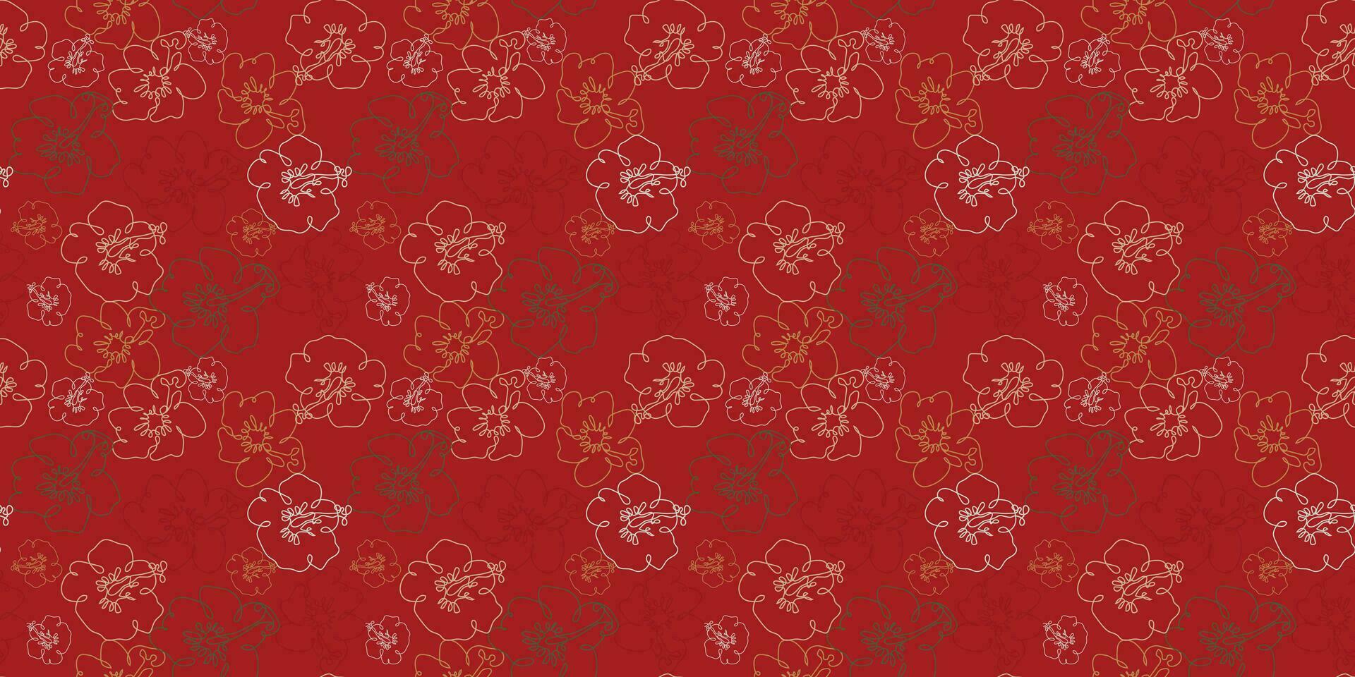 Hibiskus Rose Vektor, Blumen- nahtlos Muster vektor