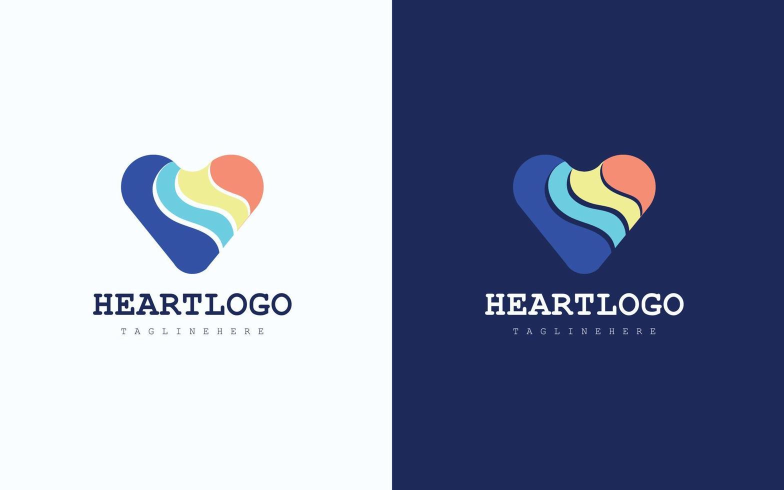 Herz-Logo-Symbol-Vektor-Design-Konzept vektor