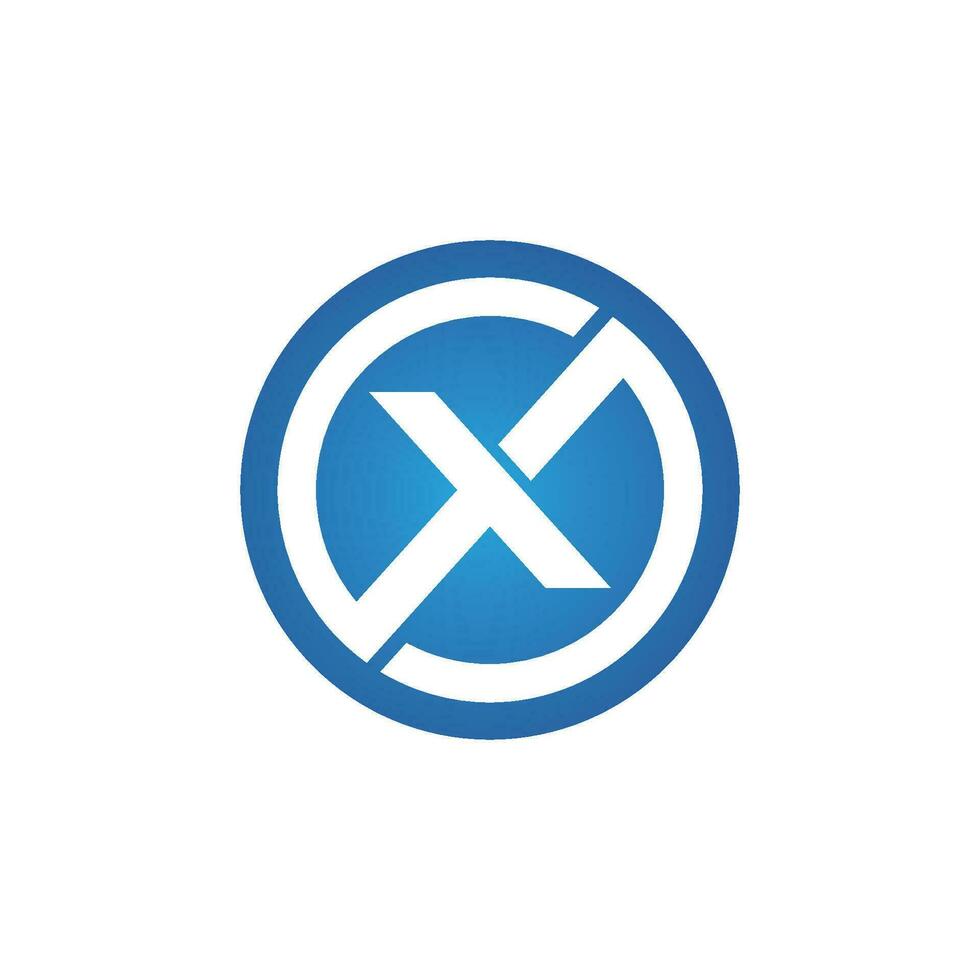 x Brief Logo Vorlage Vektor-Symbol vektor