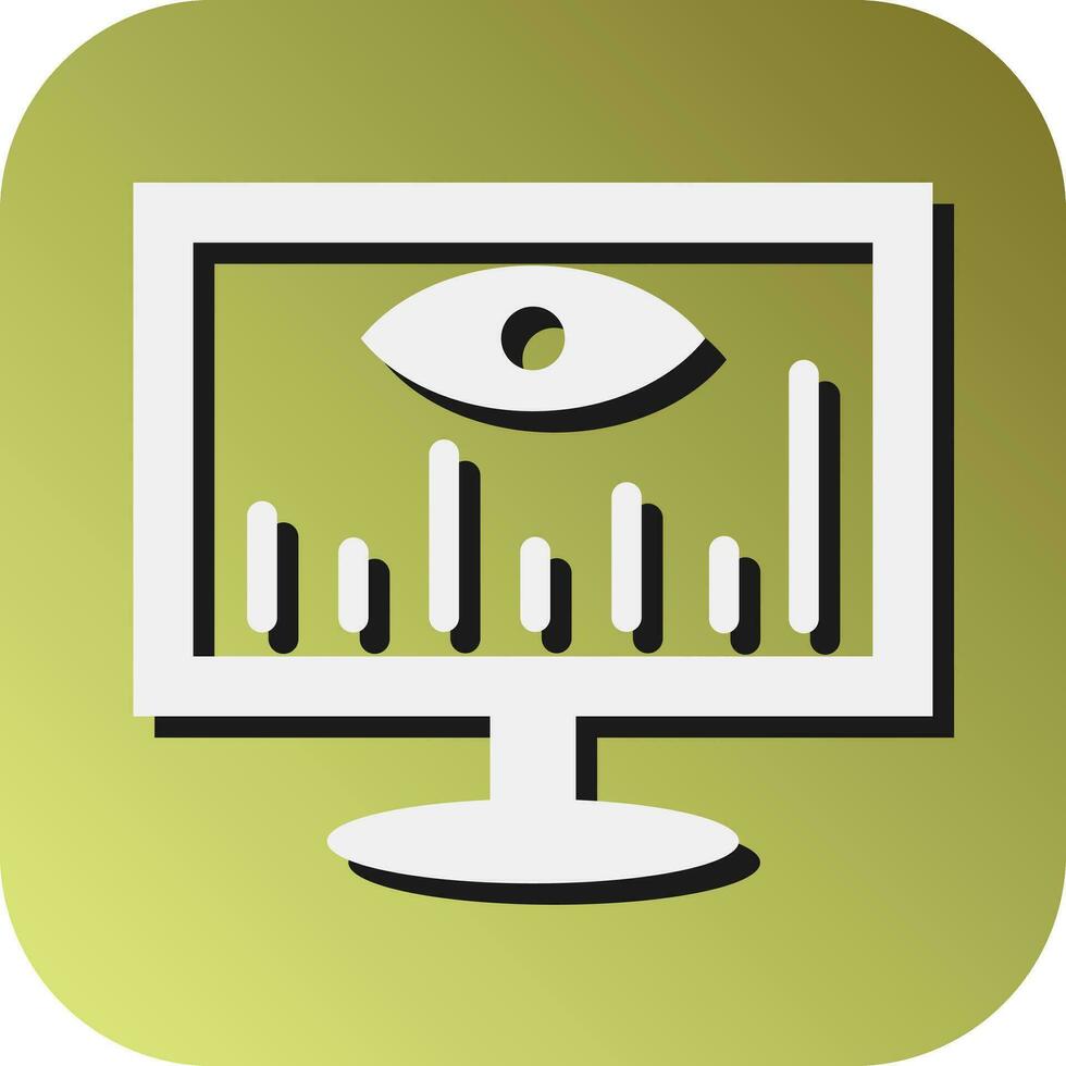 Visualisierung Vektor Glyphe Gradient Hintergrund Symbol zum persönlich und kommerziell verwenden.