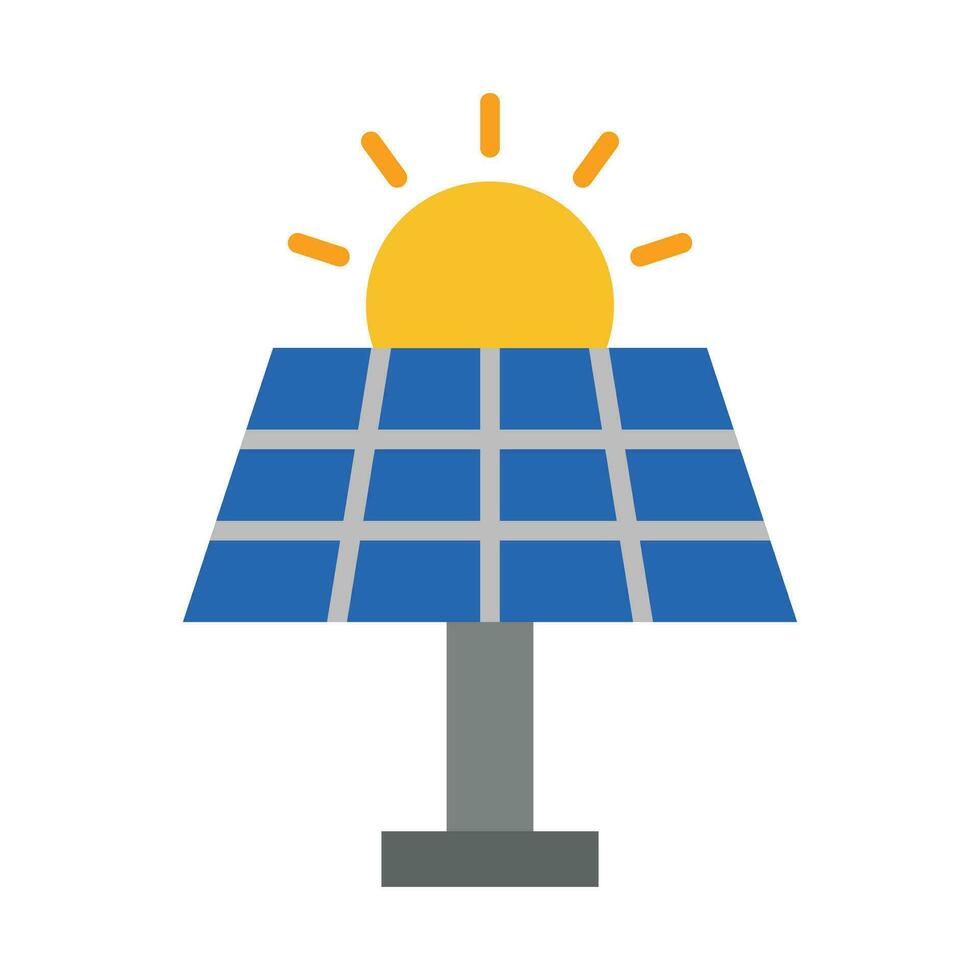 sol- energi vektor platt ikon för personlig och kommersiell använda sig av.