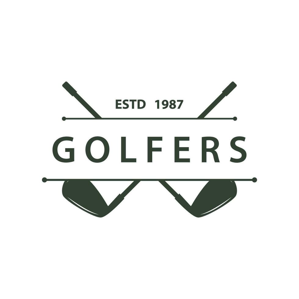 Golf Logo Vektor Sport Golf Turnier Champion Verein Design Stock und Ball, Vorlage Illustration