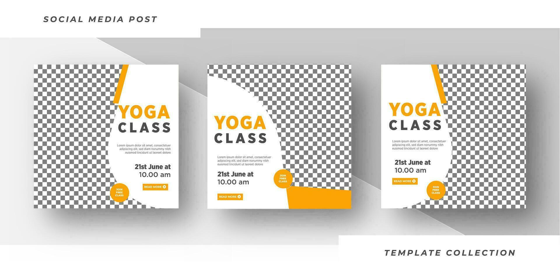 modern Yoga Klasse Banner Vorlage zum Meditation Sozial Medien Post Yoga Tag oder Yoga Klasse Förderung. Profi Vektor