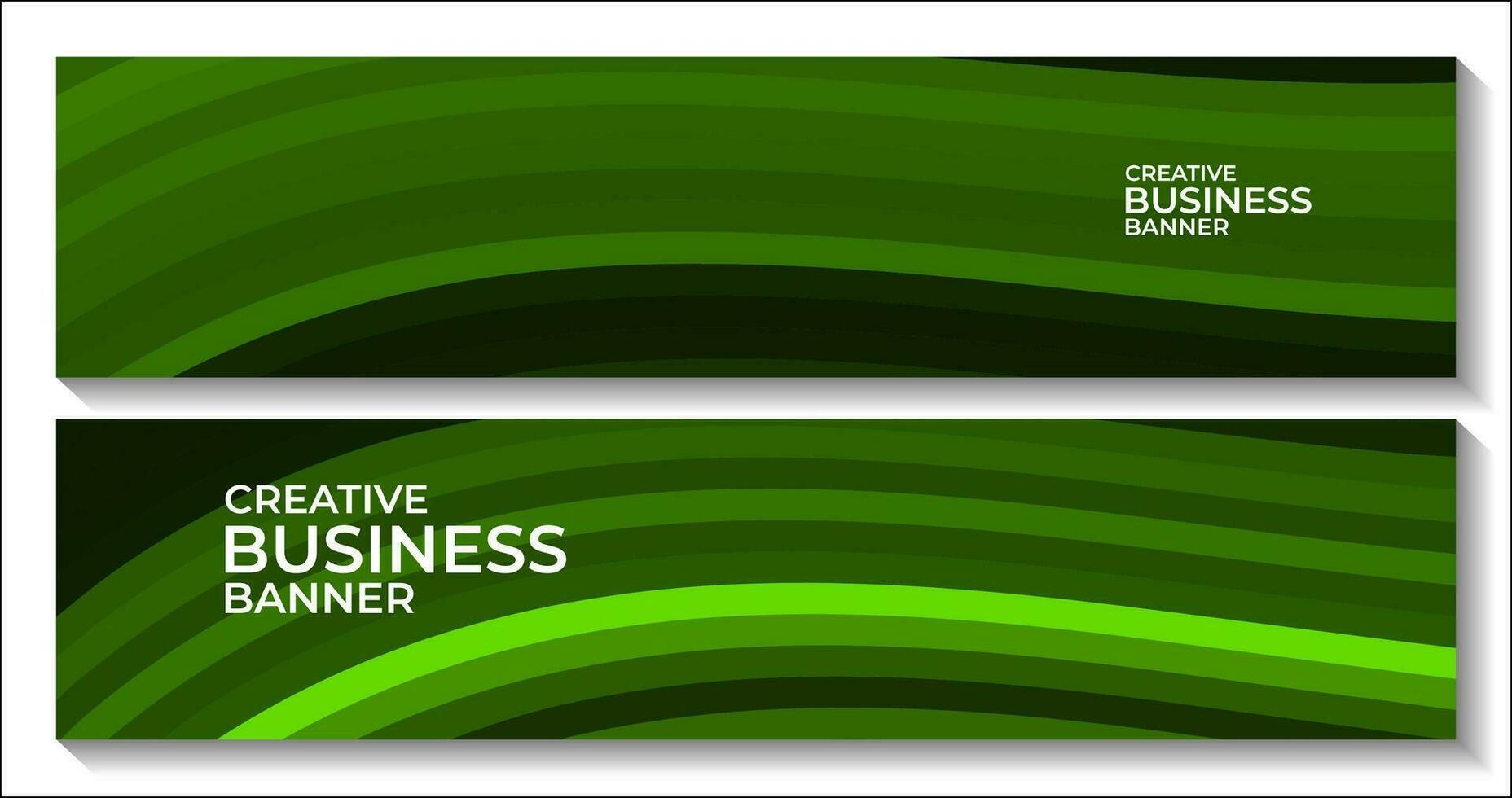 kreativ Grün Banner zum Geschäft vektor