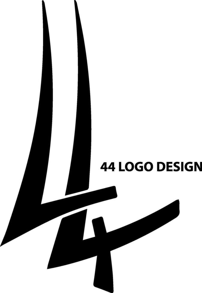 beställnings- siffra 44 logotyp design vektor. eps10 vektor