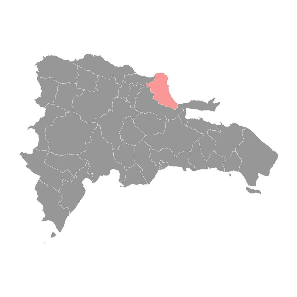 maria trinidad sanchez provins Karta, administrativ division av Dominikanska republik. vektor illustration.