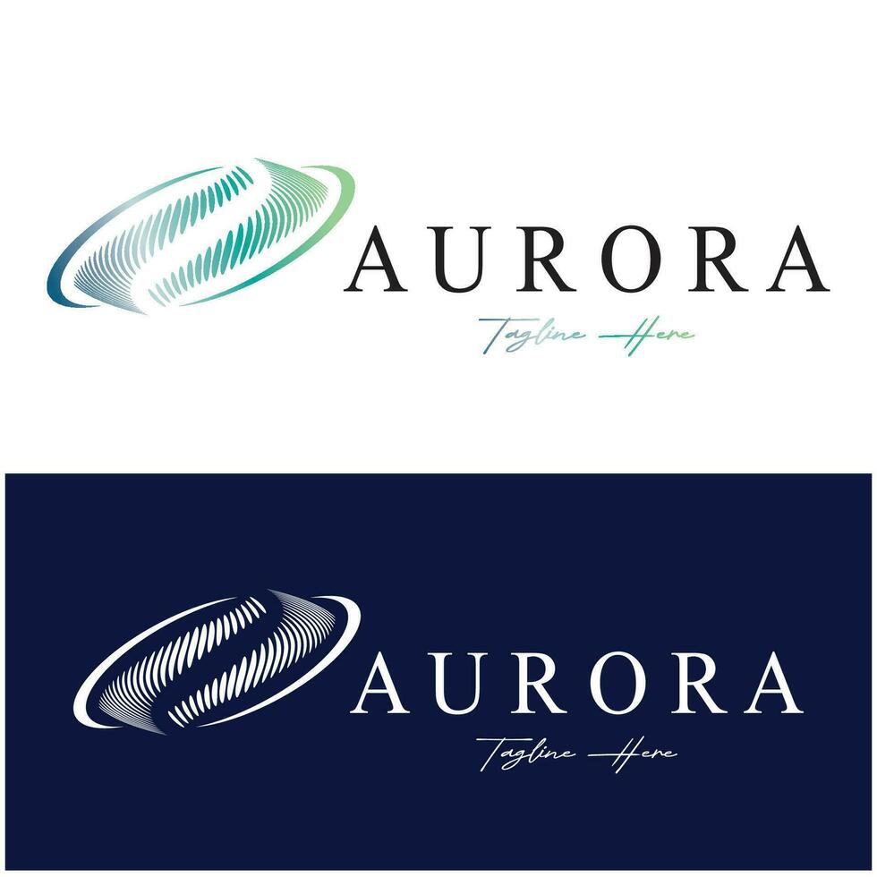 aurora logotyp design ikon illustration vektor mall