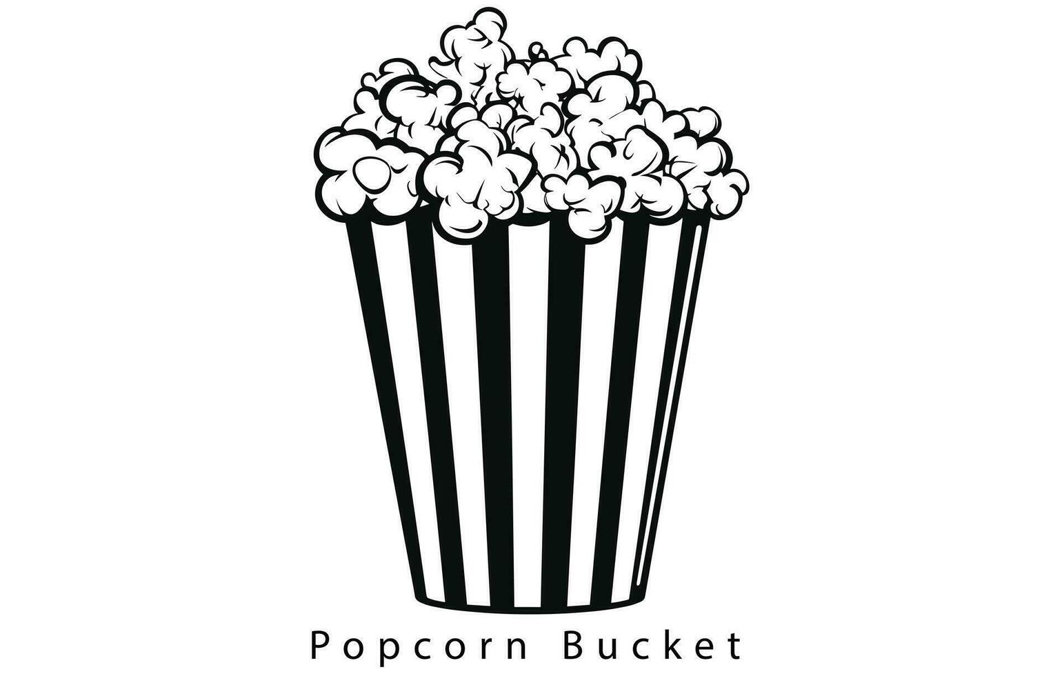 Popcorn Snack Vektor Symbol Illustration, Popcorn Linie Symbol