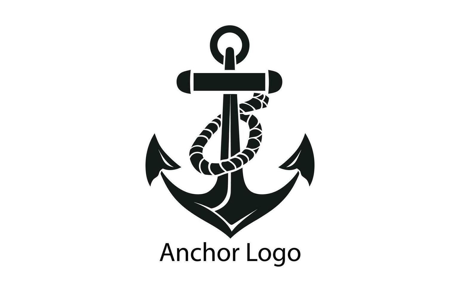 ankare fartyg Yacht lyx bricka vektor logotyp, ankare logotyp ikon design vektor mall,