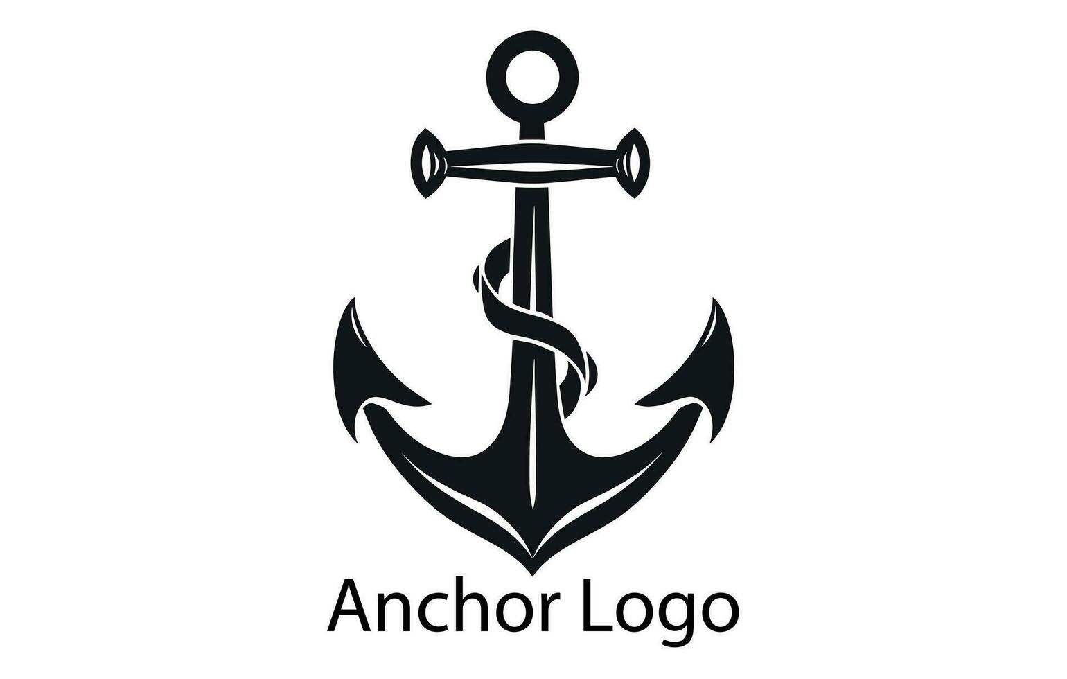Anker Schiff Yacht Luxus Abzeichen Vektor Logo, Anker Logo Symbol Design Vektor Vorlage,