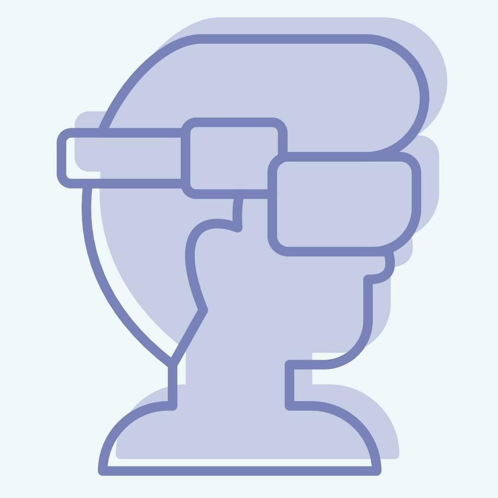 ikon hi-tech glasögon. relaterad till framtida teknologi symbol. två tona stil. enkel design redigerbar. enkel illustration vektor