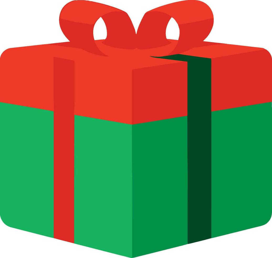 rot Grün Weihnachten Geschenk Box vektor