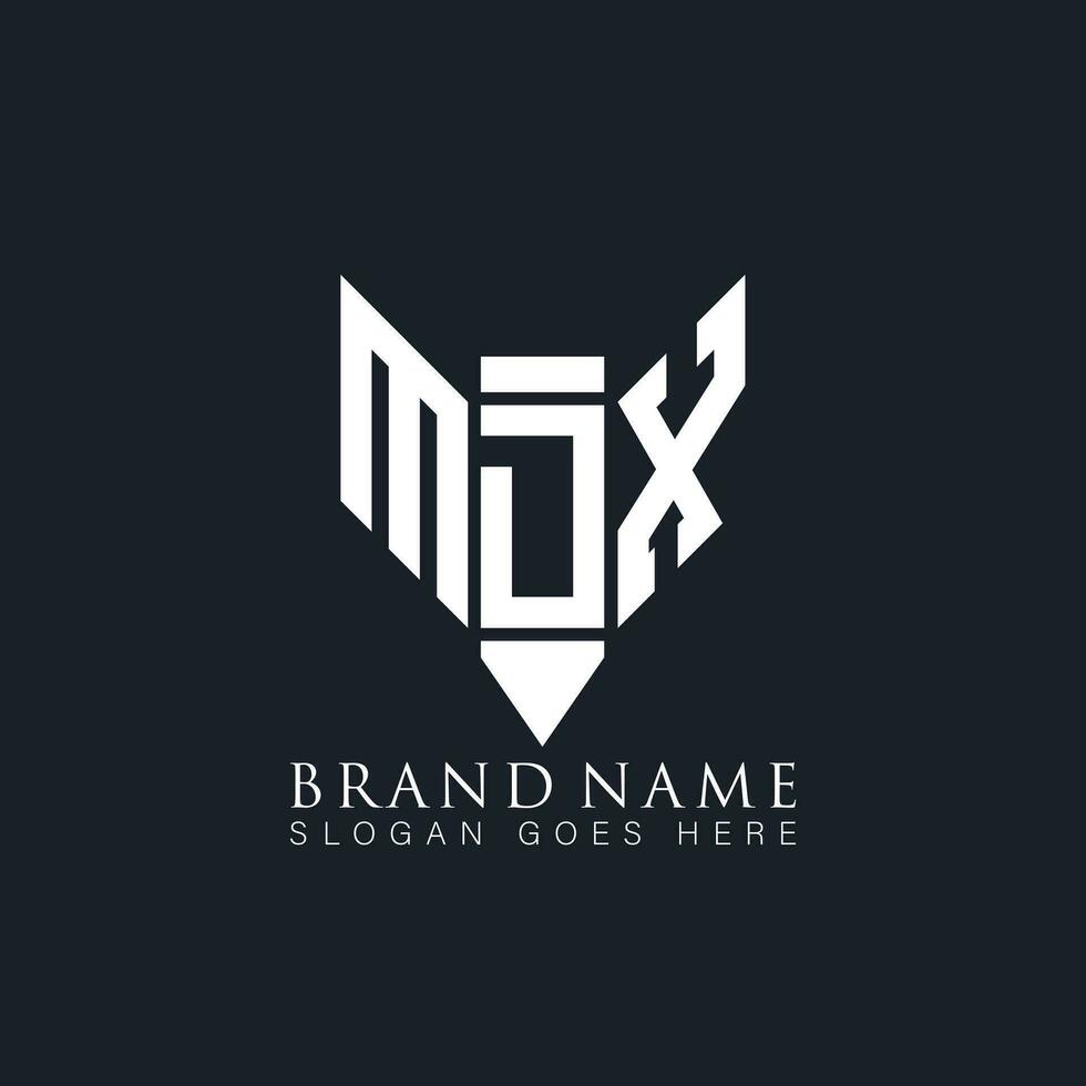 mdx abstrakt brev logotyp. mdx kreativ monogram initialer brev logotyp begrepp. mdx unik modern platt abstrakt vektor brev logotyp design.