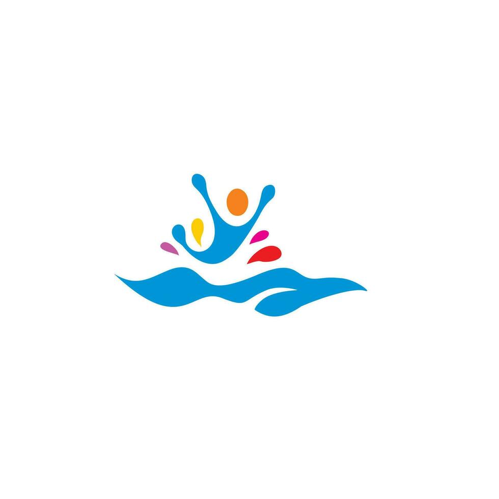 simning logotyp kreativ vektor. simmare idrottare sport mall ikon vektor