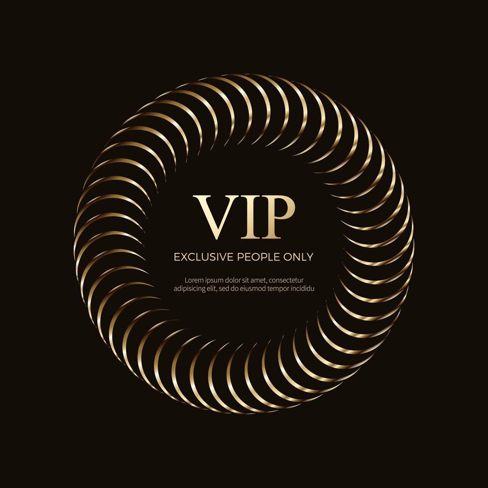 VIP-Abzeichen oder Etiketten. goldene Farbe. elegantes Design vektor