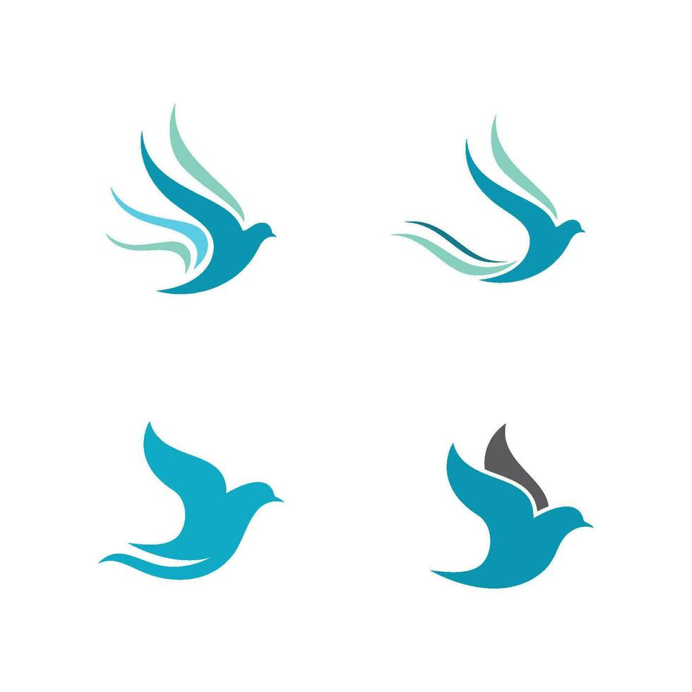 Vogelflügel Taube Symbol Vorlage Vektor-Illustration vektor