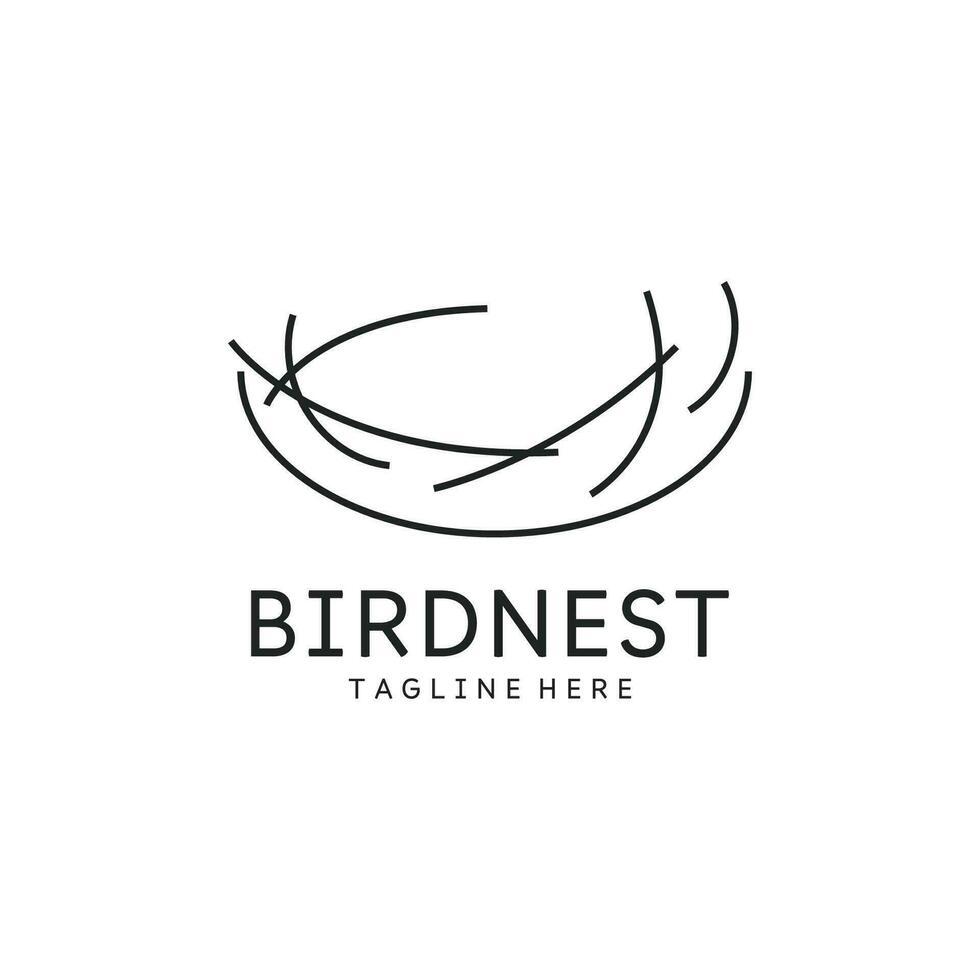 Vogel Nest Logo Vorlage Vektor Illustration