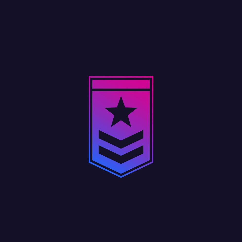 militär rang vektor logotyp ikon