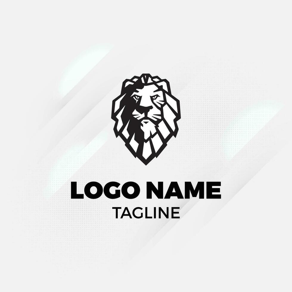 vild liv logotyp lejon djur vektor smart objekt redigerbar eps