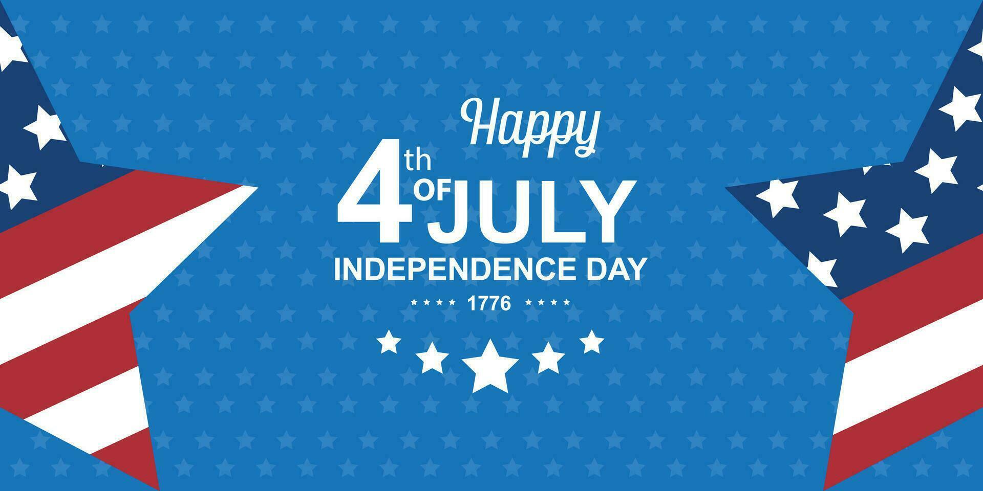 Lycklig USA oberoende dag fjärde av juli bakgrund USA oberoende dag. mall för fjärde av juli. vektor illustration Lycklig oberoende dag fjärde av juli, hälsning kort på en ljus stjärna