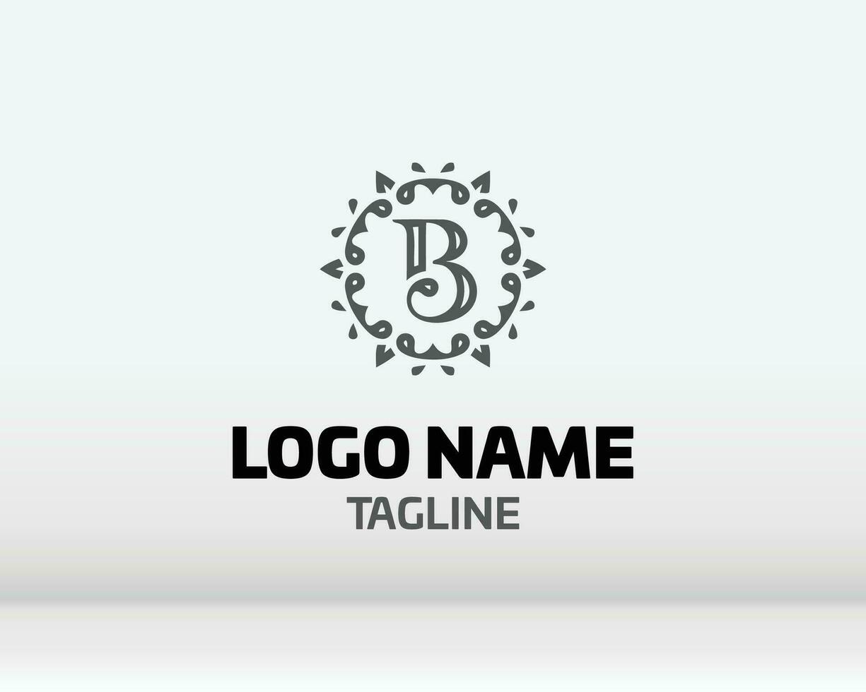 Logo Brief b Design Vektor Kunst Briefform