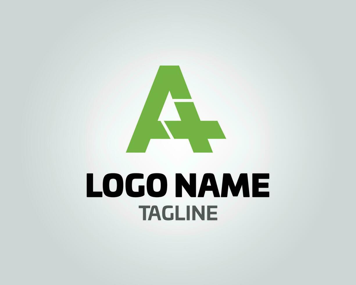 första brev en logotyp vektor design mall abstrakt alfabet en logotyp vektor logotyp med de initialer en brev en logotyp ikon design mall elements.simple och rena första en logotyp