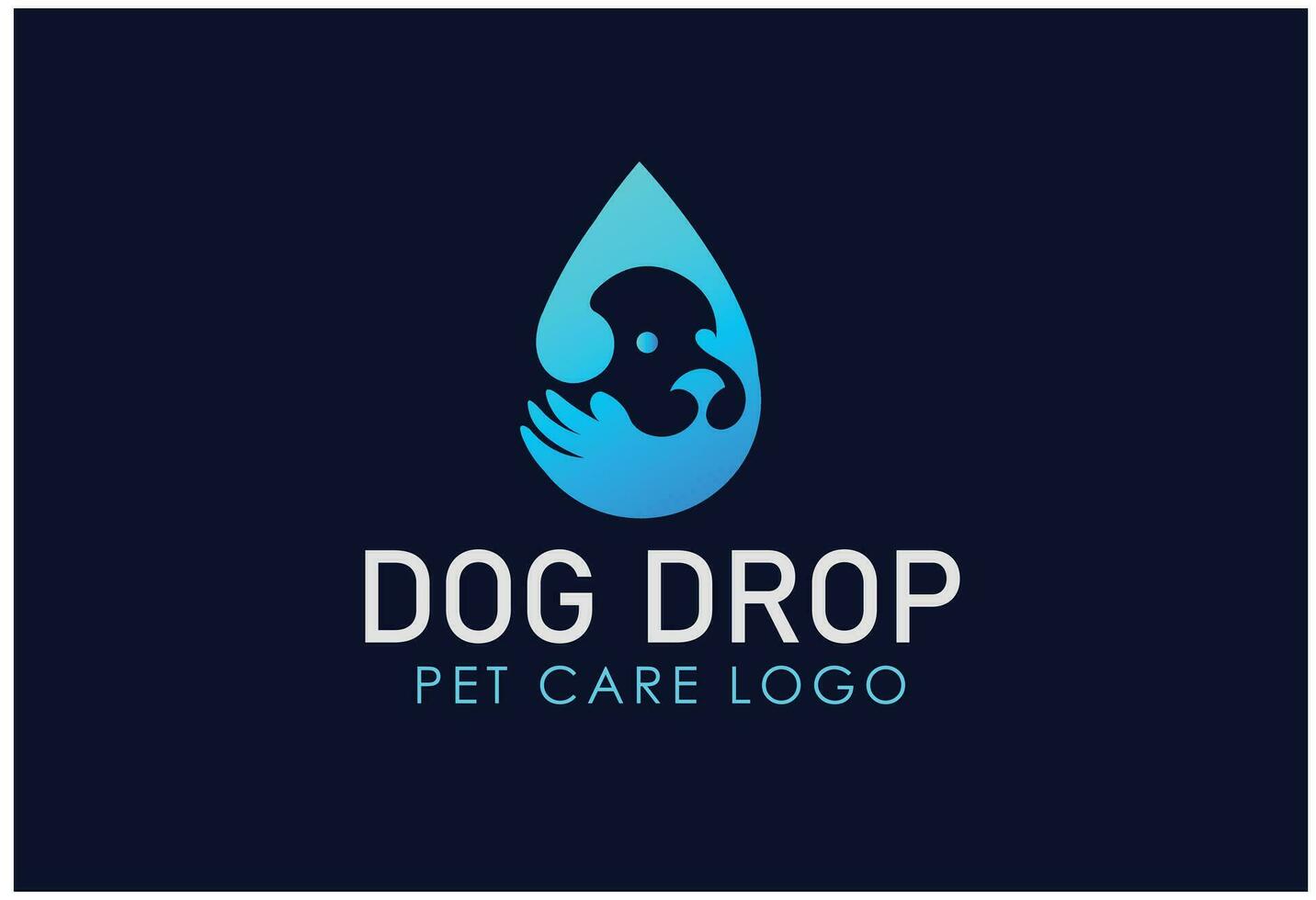 Hund Wasser fallen Pflege Logo vektor