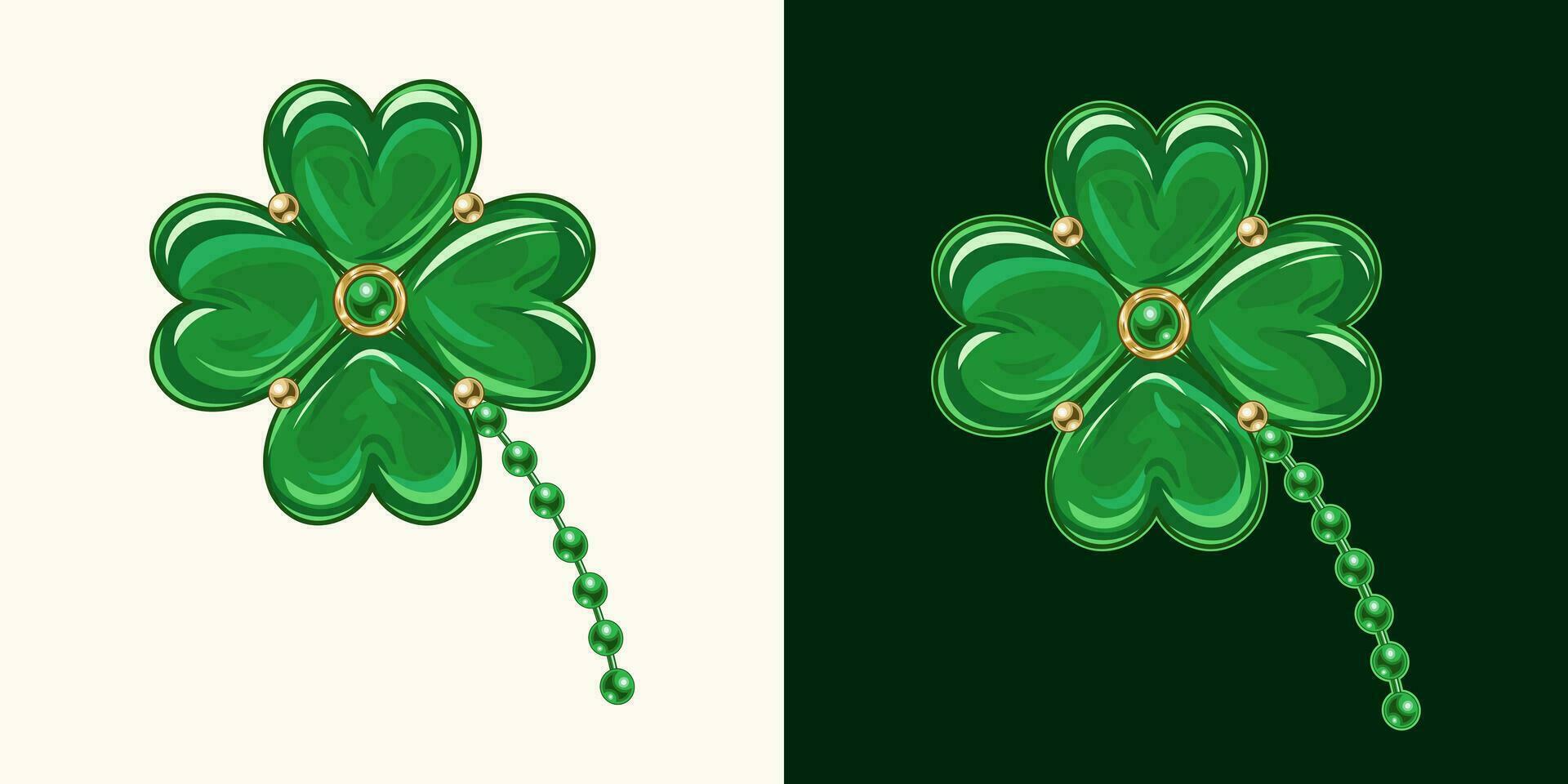 Glücklich Kleeblatt, Kleeblatt zum st Patrick's Tag vektor